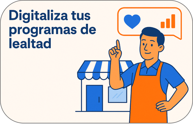 Negocio gestionando su programa de lealtad digital